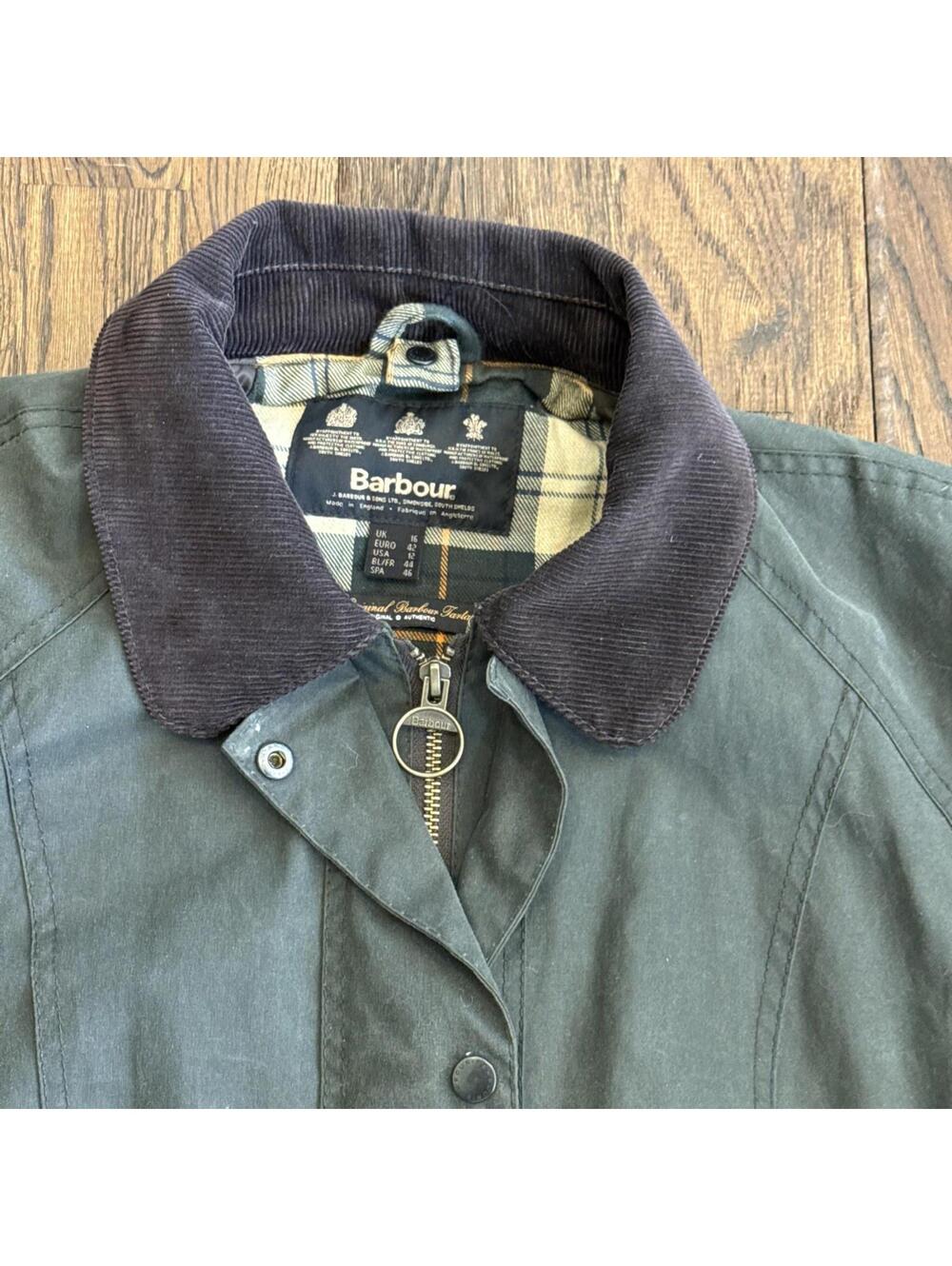 Barbour Classic Beadnell® Waxed women Jacket New Size US 12 - Picture 4 of 8